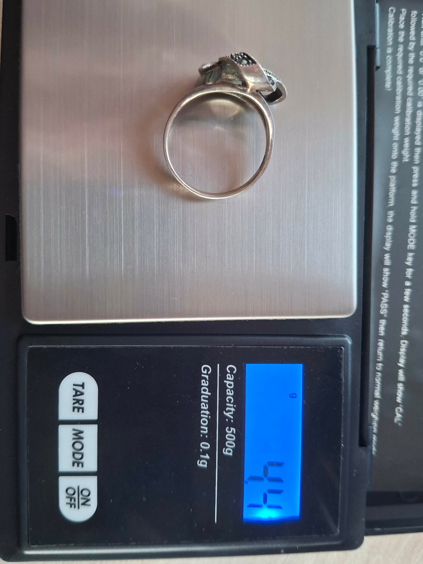 Inel argint cu marcasite