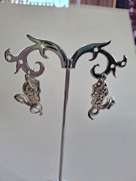 Cercei argint DRAGONI