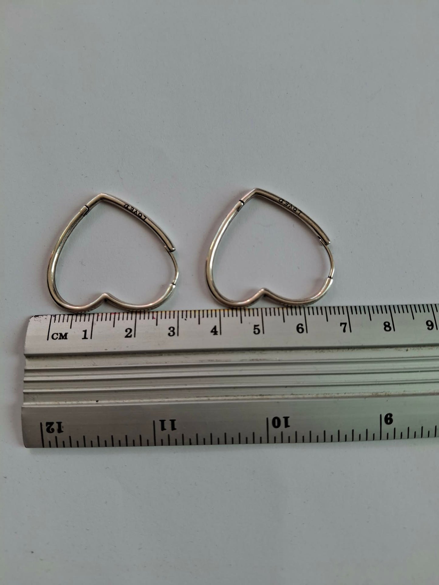 Cercei argint model inima inimioară