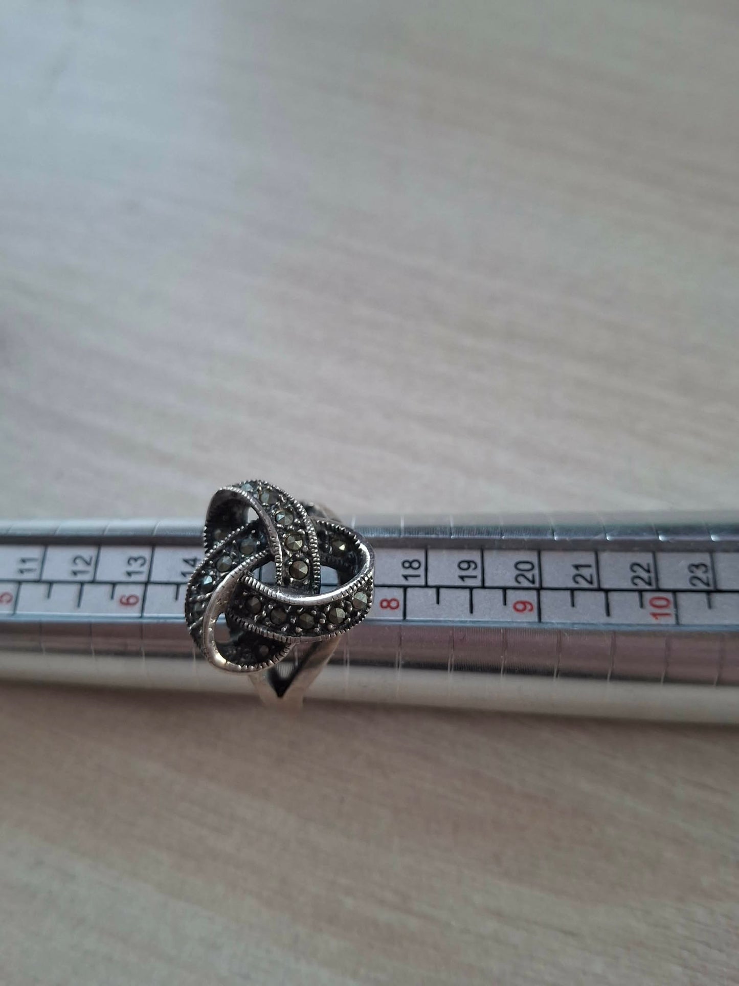 Inel argint cu marcasite