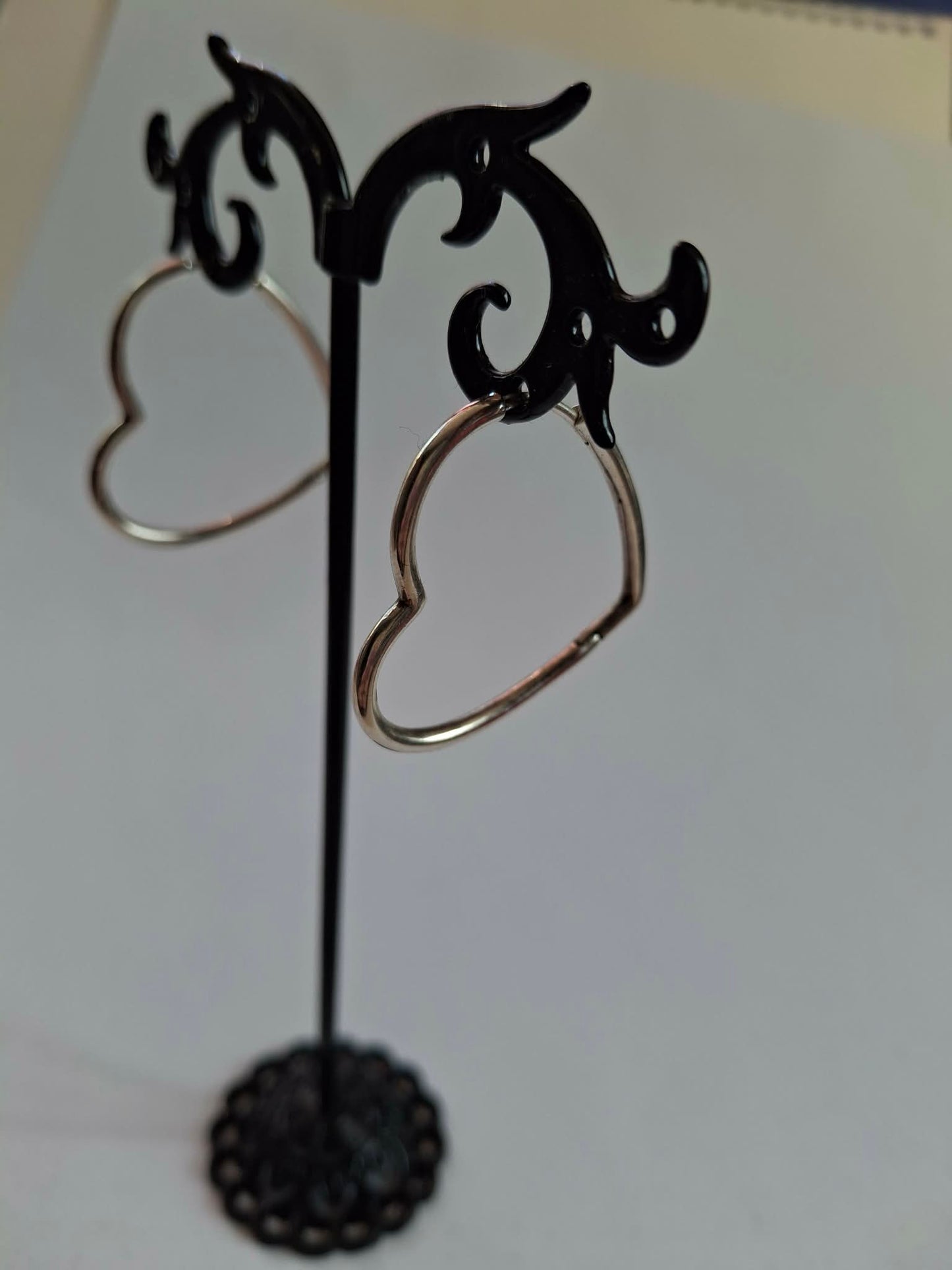 Cercei argint model inima inimioară