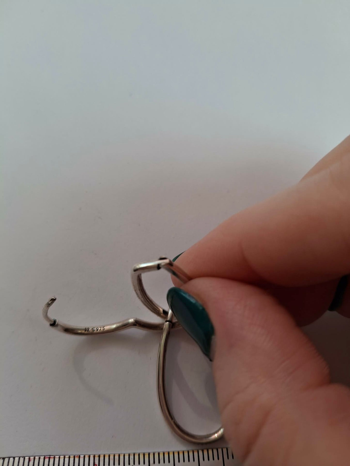 Cercei argint model inima inimioară